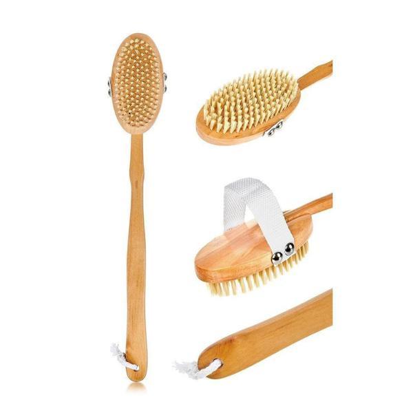 Saplı Doğal At Kılı Selülit Fırçası - Image 1