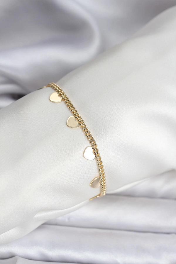 14K Gold Renk Kaplama Kalpli Model CM Kadın Bileklik - Image 1