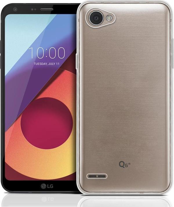 Microsonic LG Q6 Kılıf Transparent Soft Beyaz - Image 1