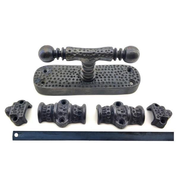 Antika Tarz Dekoratif Pirinç Üstten İspanyolet - 133x40 Mm, Oksit - Image 1