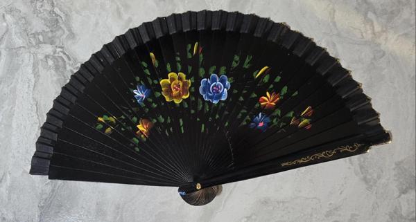 Bambu Çift Taraflı Siyah Yelpaze 12'li Paket - Image 1