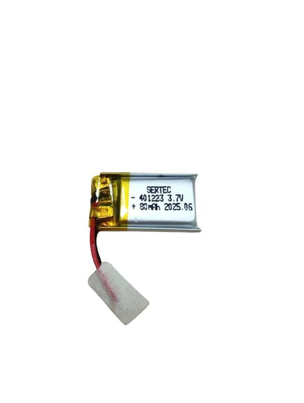 401223 3.7V 80 mAh Li-Polymer Pil (Devreli/1.5A) - Image 1