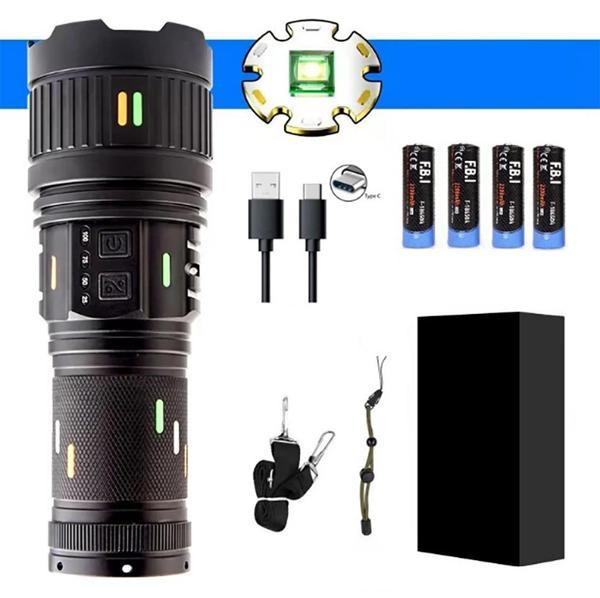 Pro F-3001 Alüminyum TG LED Güç Göstergeli Type-C Şarjlı El Feneri 100 W - Image 1