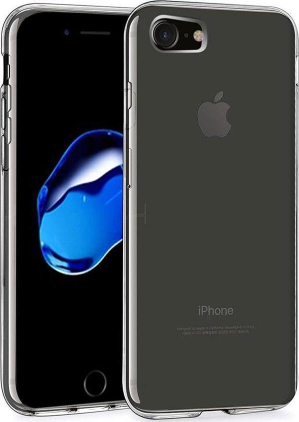 Microsonic iPhone 7 Kılıf Transparent Soft Beyaz - Image 1