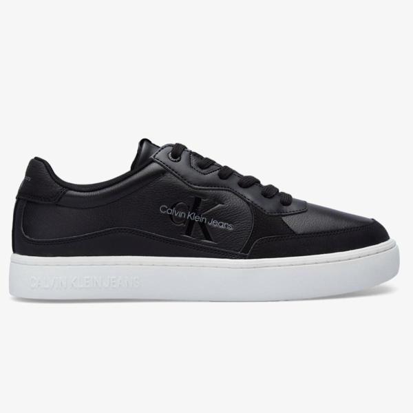 Calvin Klein Cupsole Low Leather Mens Sneaker Hakiki Deri Erkek Günlük Spor Ayakkabı Siyah - Image 1