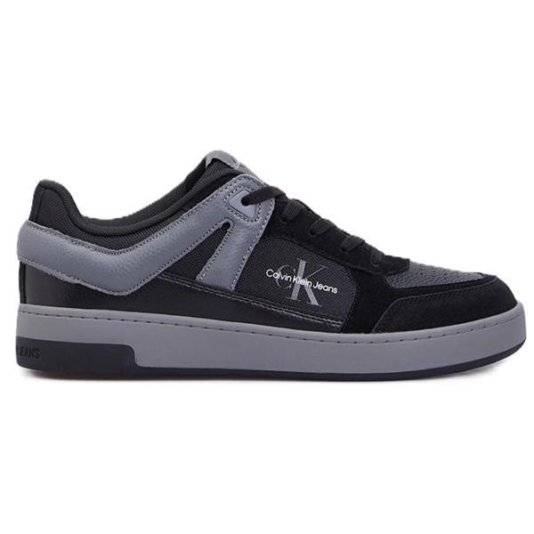 Calvin Klein Basket Clup Low Laceup Leather Mens Sneaker Hakiki Deri Erkek Günlük Spor Ayakkabı Siyah - Image 1