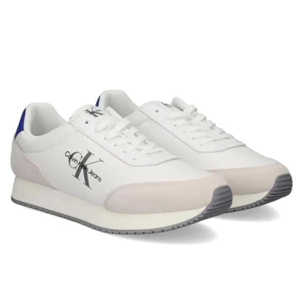 Calvin Klein Retro Runner Low Mens Sneaker Erkek Günlük Spor Ayakkabı Beyaz - Image 1