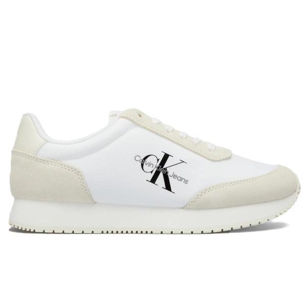 Calvin Klein Retro Runner Low Lace Womens Sneaker Kadın Günlük Spor Ayakkabı Beyaz - Image 1