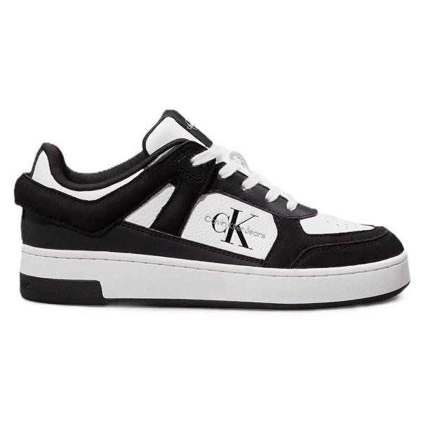 Calvin Klein Cupsole Low Leather Unisex Sneaker Hakiki Deri Günlük Spor Ayakkabı Siyah Beyaz - Image 1
