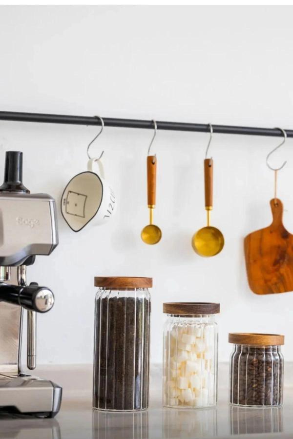 Mien BOR008 Akasya Ağacı Ahşap Kapaklı Kavanoz Seti 3'lü - Image 1