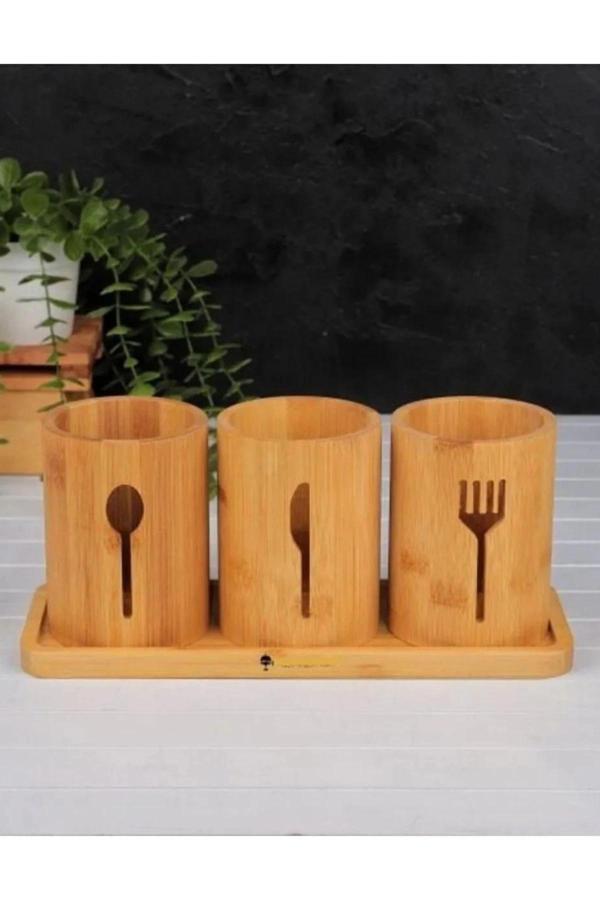 Mien MEN665 Bambu Kaşıklık Seti 3'lü - Image 1