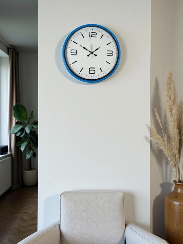 Zentime 36 Cm Mavi Dekoratid Duvar Saati - Image 1