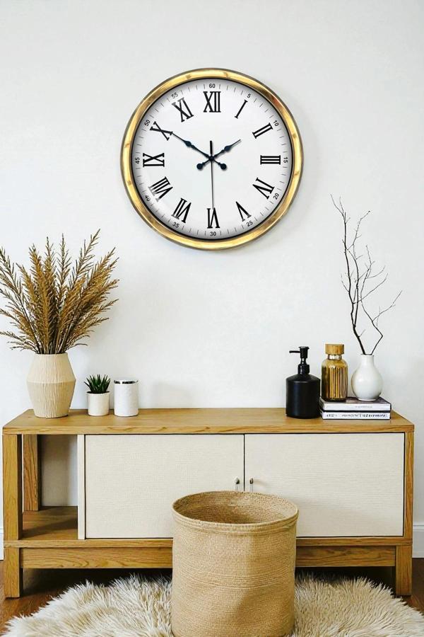 Zentime 40 Cm Gold Lüks Duvar Saati - Image 1