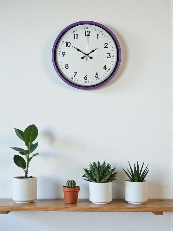 Zentime 36 Cm Mor Dekoratif Duvar Saati - Image 1