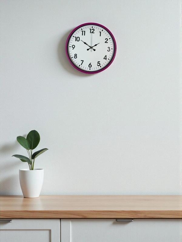 Zentime 36 Cm Pembe Dekoratif Duvar Saati - Image 1