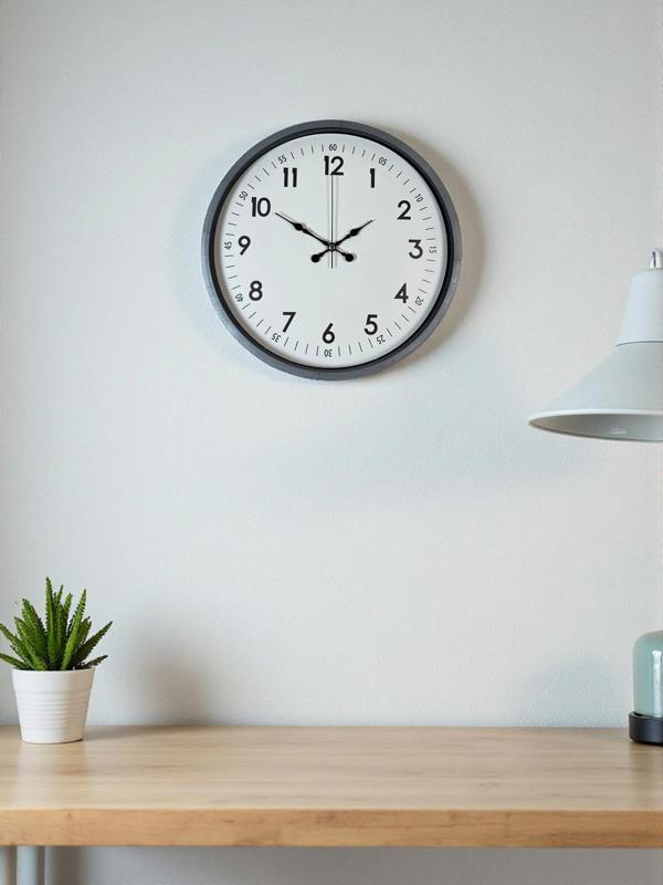 Zentime 36 Cm Gri Dekoratif Duvar Saati - Image 1