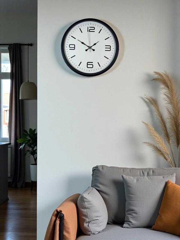 Zentime 36 Cm Siyah Dekoratif Duvar Saati - Image 1