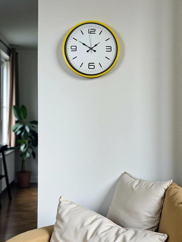Zentime 36 Cm Sarı Dekoratif Duvar Saati - Image 1