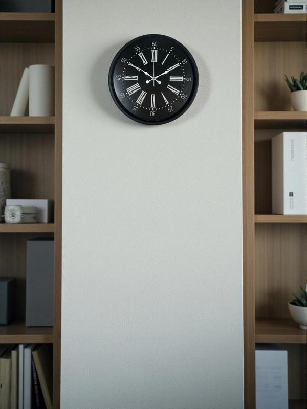 Zentime 36 Cm Siyah Dekoratif Duvar Saati - Image 1