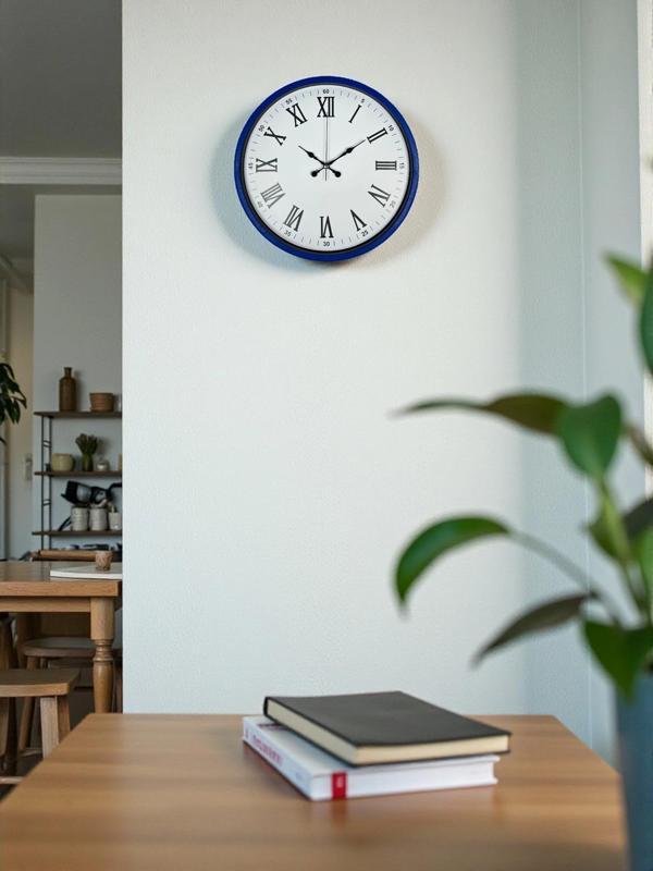 Zentime 36 Cm Lacivert Dekoratif Duvar Saati - Image 1