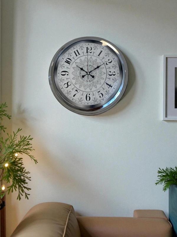 Zentime 40 Cm Krom Elegance Duvar Saati - Image 1