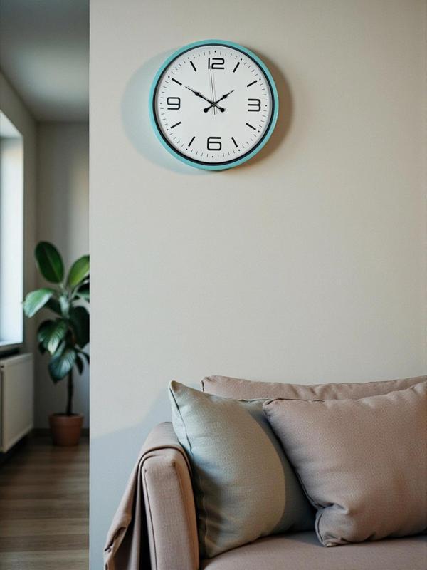 Zentime 36 Cm Turkuaz Dekoratif Duvar Saati - Image 1