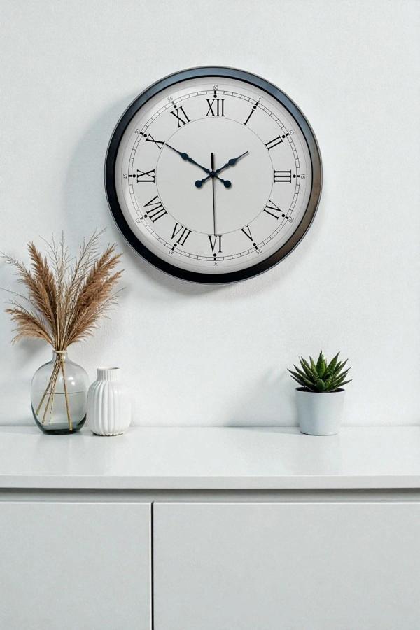 Zentime 40 Cm Siyah Şık Duvar Saati - Image 1