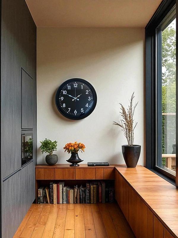 Zentime 40 Cm Siyah Şık Duvar Saati - Image 1