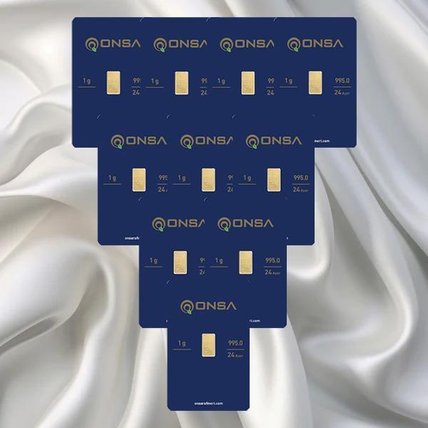 10 Adet 1 Gr 24 Ayar Onsa Gram Altın - Image 1