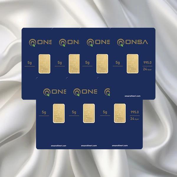 7 Adet 5 Gr 24 Ayar Onsa Gram Altın - Image 1