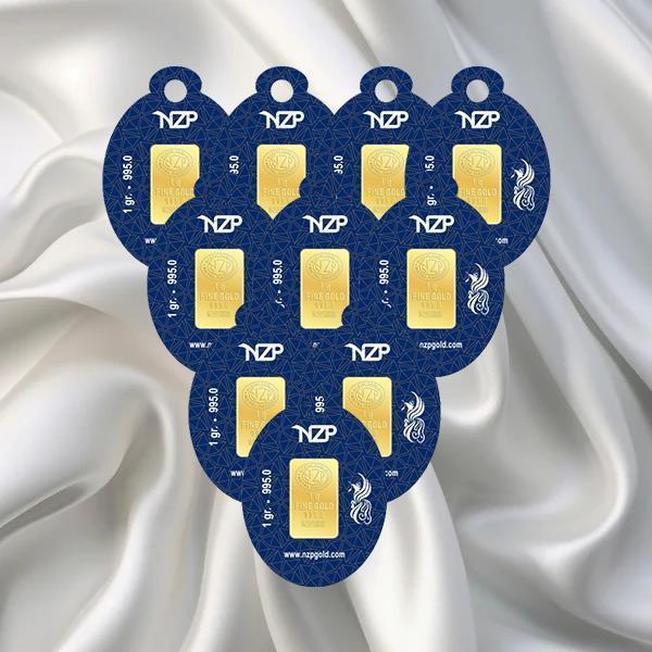 10 Adet 1 Gr 24 Ayar Nizipli Gram Altın - Image 1