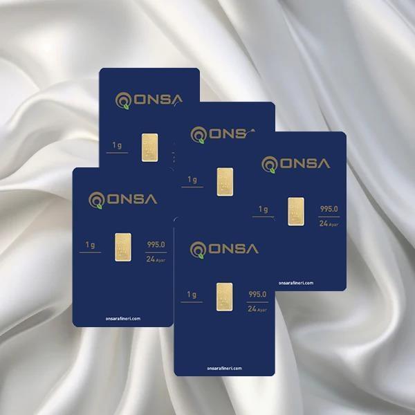 5 Adet 1 Gr 24 Ayar Onsa Gram Altın - Image 1