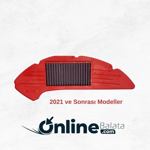 Yamaha N-Max 125 155 Performans Hava Filtresi Kırmızı Esnek Temizlenebilir 1278 - Image 1