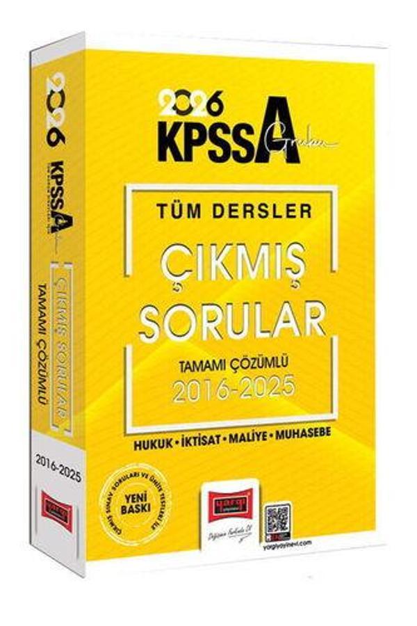 Yargı 2026 KPSS-A Grubu Tüm Dersler 2016-2025 Tamamı Çözümlü Çıkmış Sorular Yargı Yayınları - Bi bigelio - Image 1
