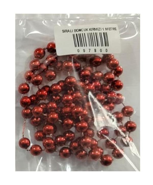 Sıralı Boncuk Kırmızı 1 Metre - 3 paket - Image 1
