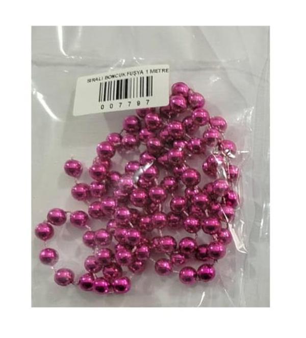 Sıralı Boncuk Fuşya 1 Metre - 3 paket - Image 1