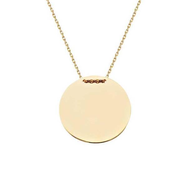 İsim Yazılabilen Yuvarlak Plaka Kolye - Image 1