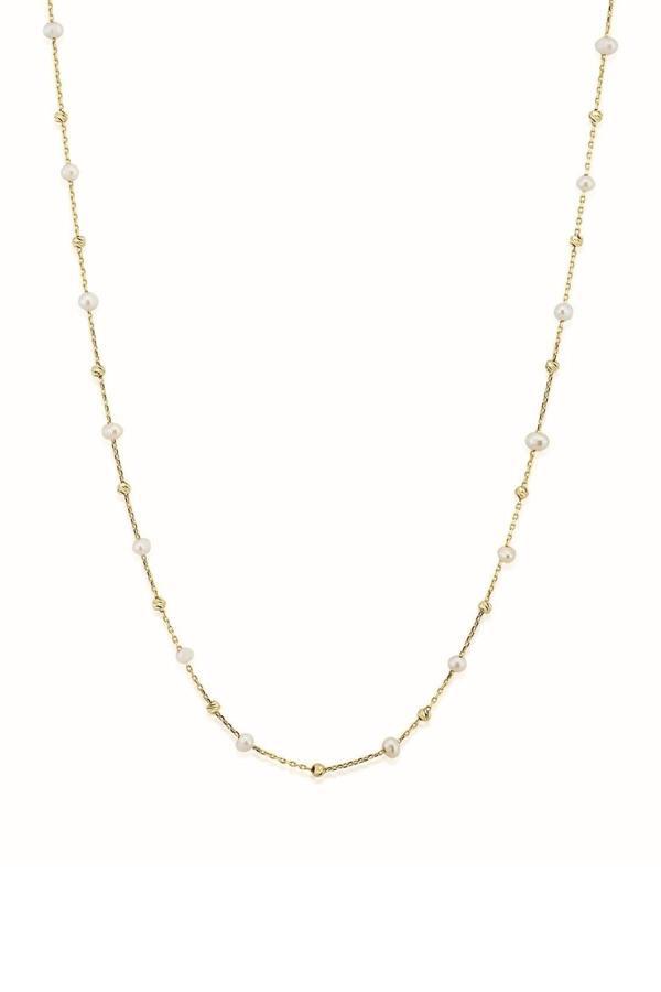 İncili Dorika Altın Kolye - Image 1