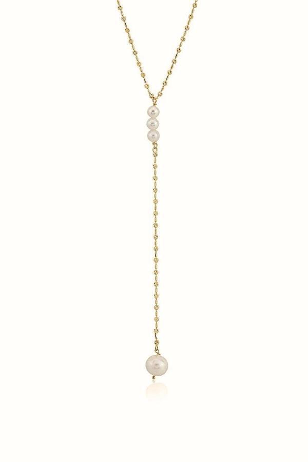 İncili Olymira Altın Kolye - Image 1