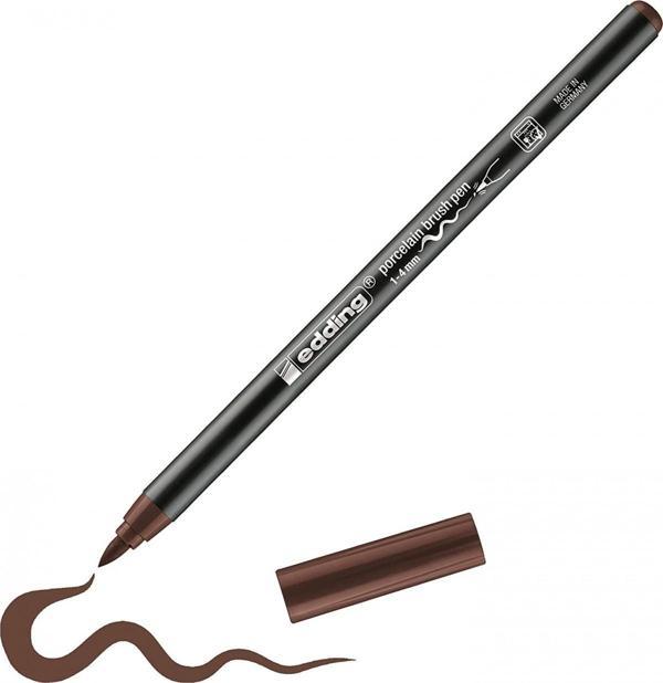 Edding Porcelain Brush Pen Porselen Kalemi Kahverengi / 007 - Image 1