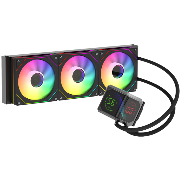 GameBooster SIGHT PRO 360B ARGB Curved Ekran 360mm Siyah İşlemci Sıvı Soğutucu GB-LCS-SP360B - Image 1