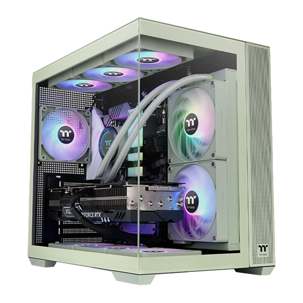 Thermaltake View 380 850W 80+ Gold ARGB USB 3.2 Matcha Green ATX Mid Tower Kasa CA-3Z2-85MEWE-00 - Image 1