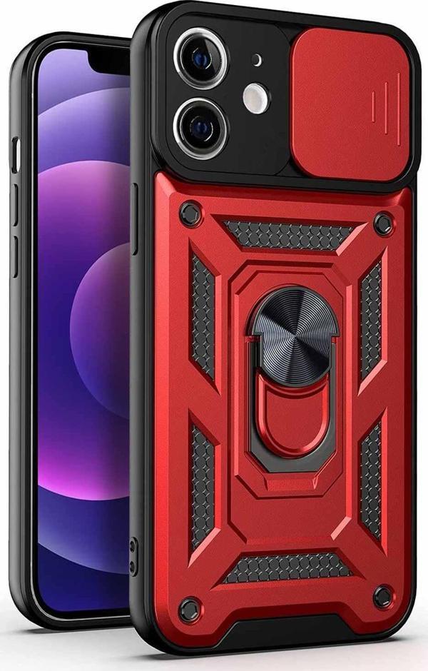 Microsonic Apple iPhone 12 Kılıf Impact Resistant Kırmızı - Image 1