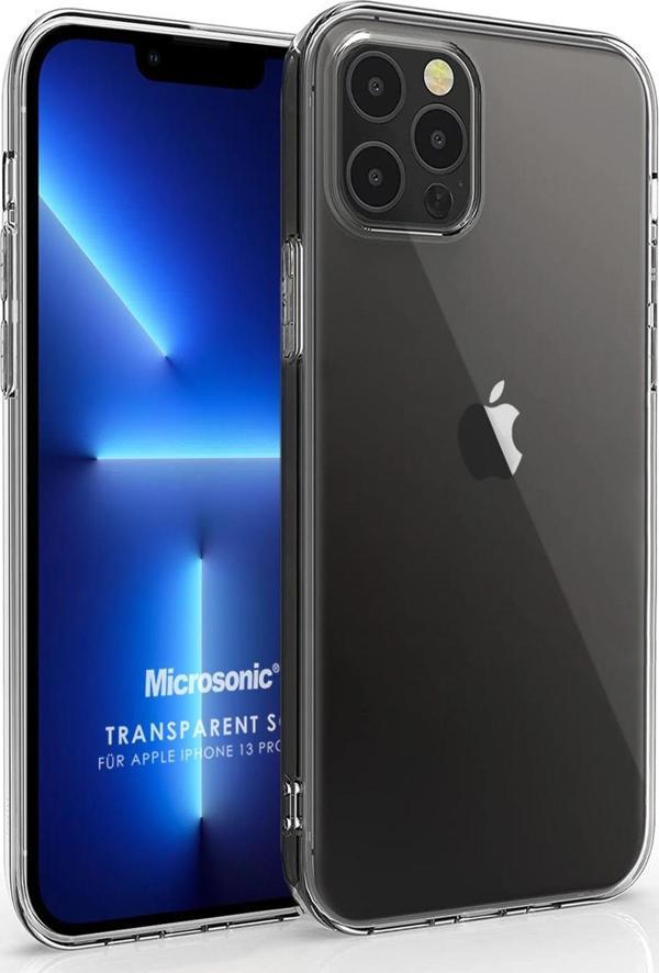 Microsonic Apple iPhone 13 Pro Max Kılıf Transparent Soft Beyaz - Image 1