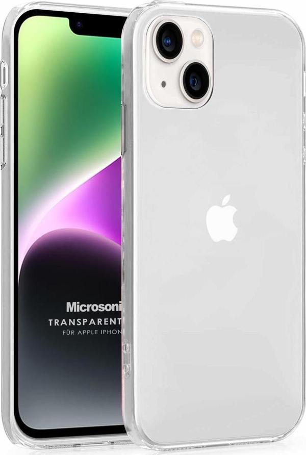 Microsonic Apple iPhone 14 Kılıf Transparent Soft Beyaz - Image 1