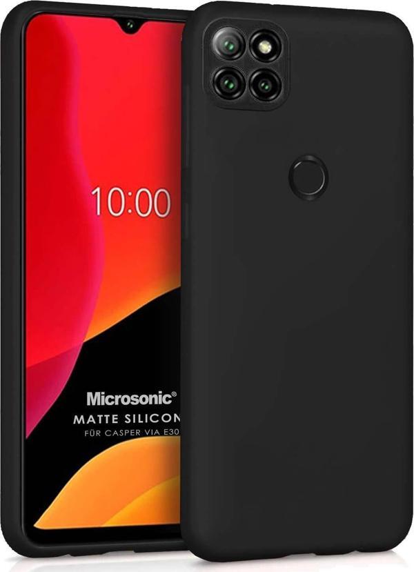 Microsonic Matte Silicone Casper Via E30 Kılıf Siyah - Image 1