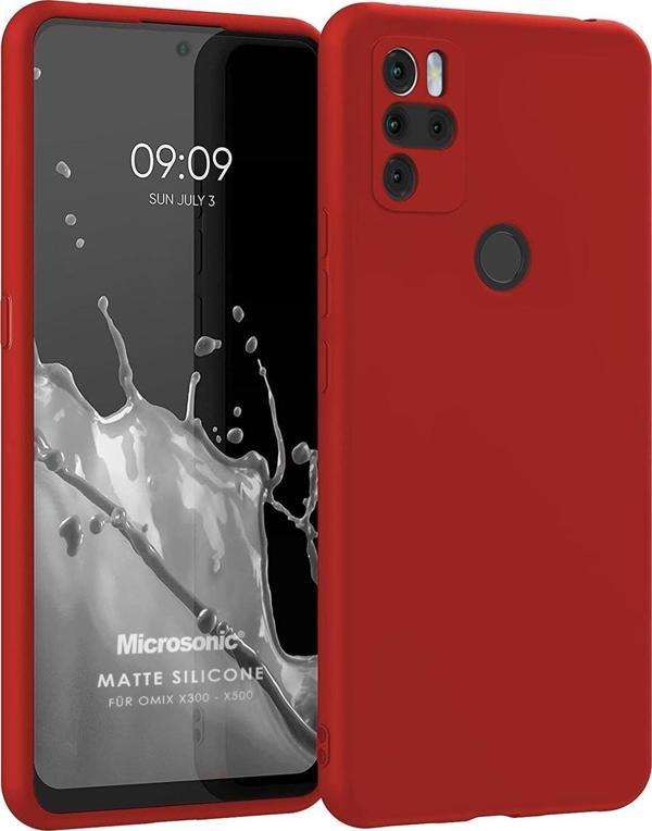 Microsonic Matte Silicone Omix X300 Kılıf Kırmızı - Image 1