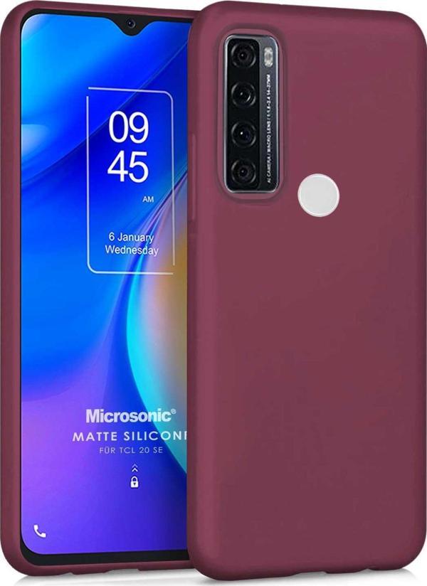 Microsonic Matte Silicone TCL 20 SE Kılıf Mor - Image 1