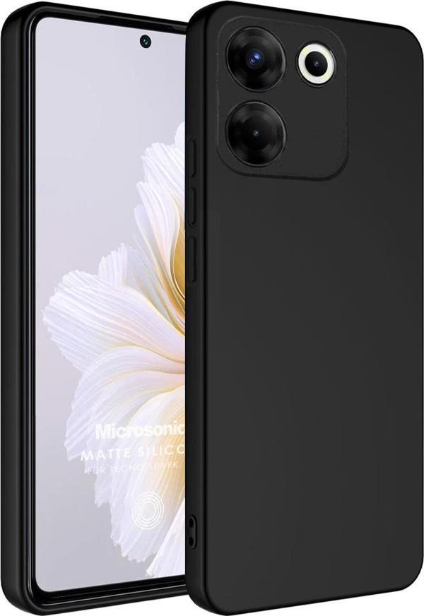 Microsonic Matte Silicone TECNO Camon 20 Kılıf Siyah - Image 1
