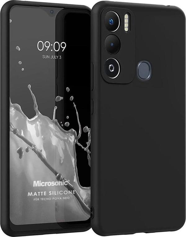 Microsonic Matte Silicone TECNO Pova Neo Kılıf Siyah - Image 1